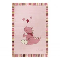 Esprit Home Kinderteppich Sweet Dragon - Kunstfaser - Pink - 140 x 200 cm
