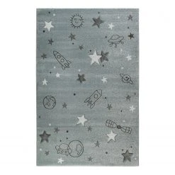 Esprit Home Kinderteppich Yoda - Kunstfaser - Silber - 160 x 225 cm