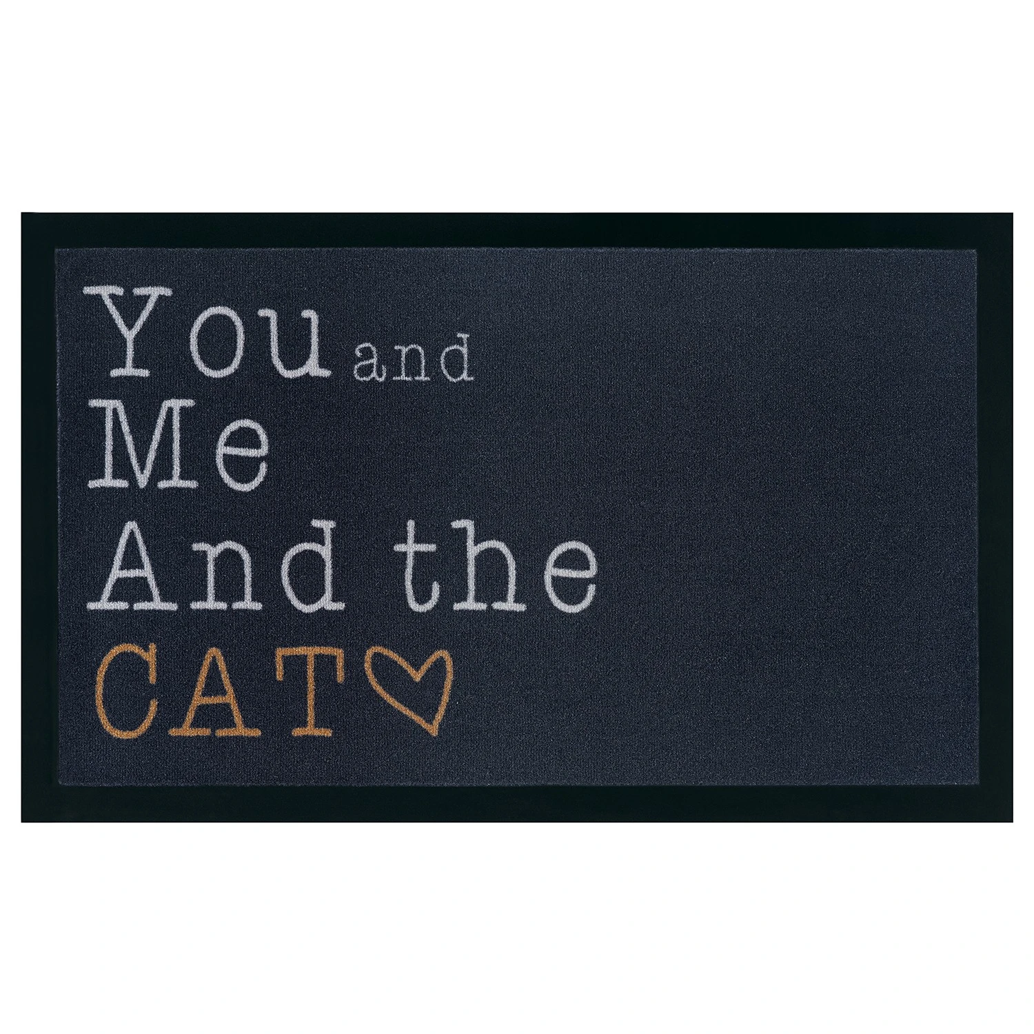 Top Square Fußmatte You, Me and the Cat - Polyamid - Anthrazit 1 Top Square Fußmatte You, Me and the Cat - Polyamid - Anthrazit