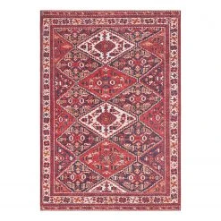 ELLE DECORATION Teppich Afghan Kelim I - Webstoff - Weinrot - 160 x 230 cm