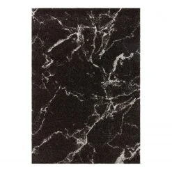 Mint Rugs Hochflorteppich Mayrin I - Polypropylen - Schwarz - 200 x 290 cm