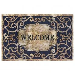 Top Square Fußmatte Conteville - Polyethylen - Schwarz / Mehrfarbig