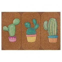 Top Square Fußmatte Folkling - Polyethylen - Braun / Mehrfarbig