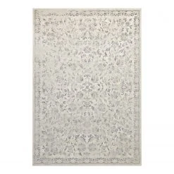 Top Square Kurzfloreteppich Orient Mahal - Mischgewebe - Creme / Blau