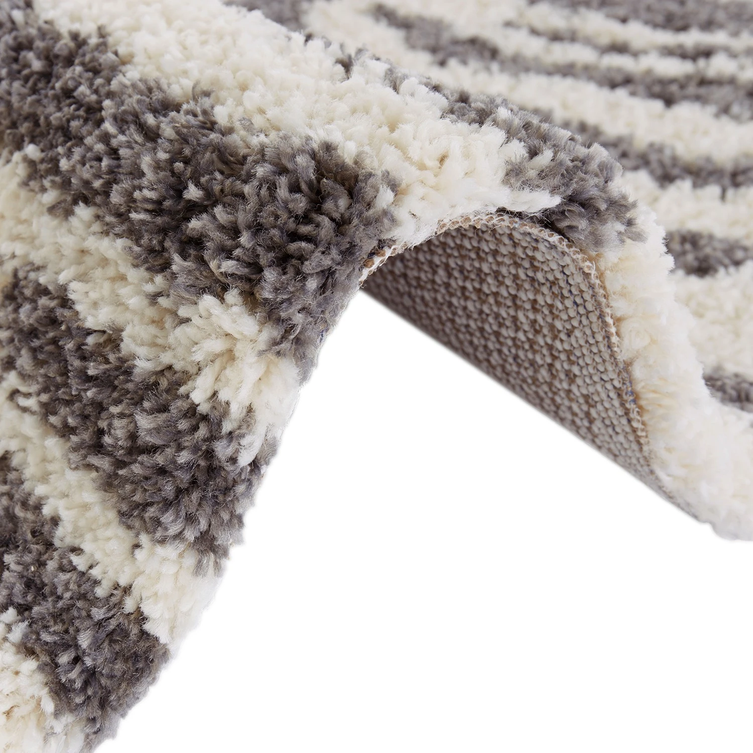 Top Square Hochflorteppich Lamnay II - Polypropylen - Creme / Schwarz 3 Top Square Hochflorteppich Lamnay II - Polypropylen - Creme / Schwarz – Bild 3