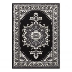 Top Square Kurzflorteppich Frossay - Polypropylen - Schwarz - 80 x 150 cm