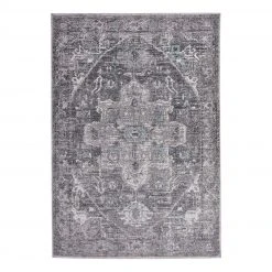 Tom Tailor Läufer Funky Orient Tabriz - Flachgewebe - Grau - 75 x 290 cm