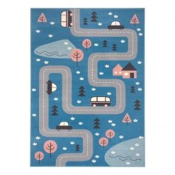 Hanse Home Kinderteppich Dream Street - Polypropylen - Himmelblau - 160 x 220 cm