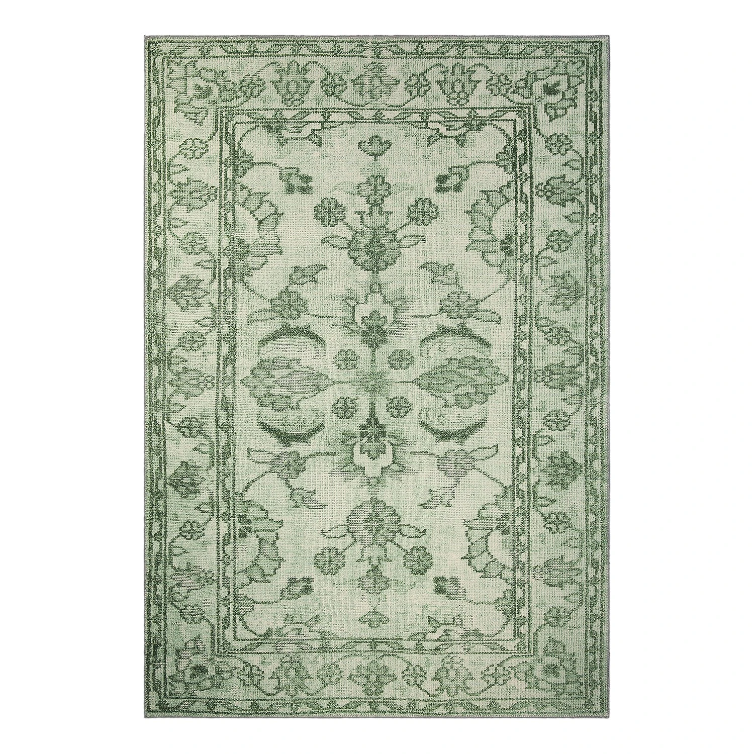 Top Square Kurzflorteppich Moissat - Polyester - Hellgrün - 200 x 290 cm 1 Top Square Kurzflorteppich Moissat - Polyester - Hellgrün - 200 x 290 cm