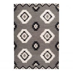 Arte Espina Kurzflorteppich Ethnie 400 - Mischgewebe - Grau - 160 x 230 cm