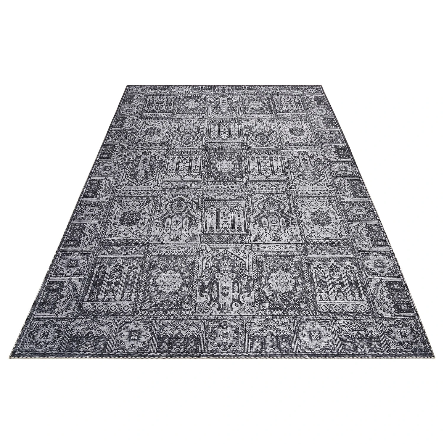 Wecon Home Kurzflorteppich Fresh Bachtiar - Mischgewebe - Dunkelgrau - 120 x 170 cm 2 Wecon Home Kurzflorteppich Fresh Bachtiar - Mischgewebe - Dunkelgrau - 120 x 170 cm – Bild 2