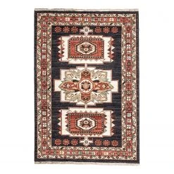 Luxor living Teppich Sempura II - Wolle / Nylon - Blau / Rot - 200 x 285 cm