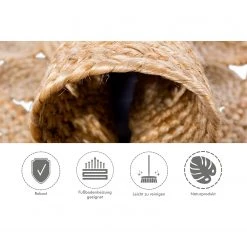 Luxor living Teppich Balo - Jute / Baumwolle - Natur - Durchmesser: 120 cm -Teppiche populaire boutique 1000257379 211201 14401800993 ICON DETAILS P000000001000257379 icon seal