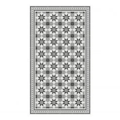 Contento Läufer Matteo Fliesen III - Vinyl - Grau - 90 x 160 cm