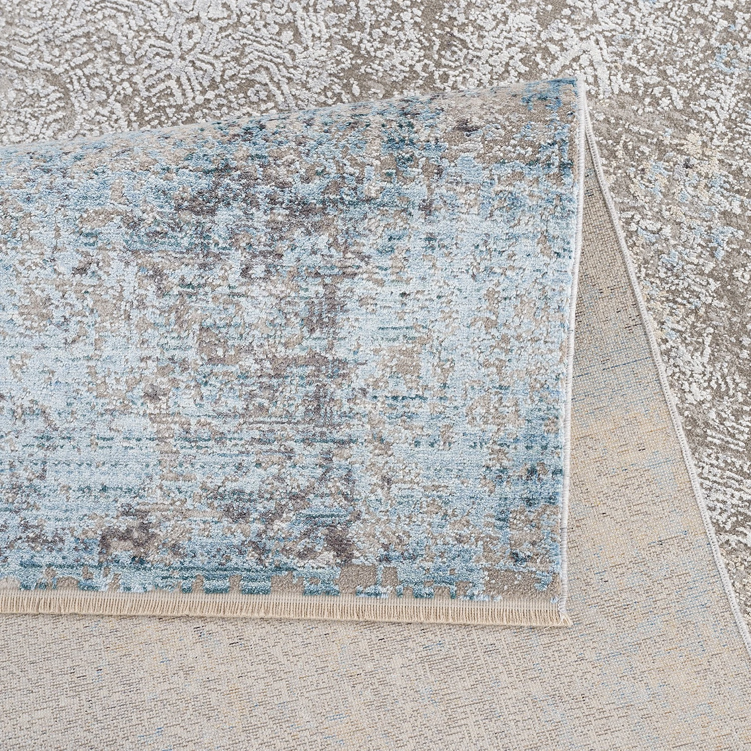 Astra Kurzflorteppich Mona II - Mischgewebe - Blau / Silber - 80 x 150 cm 6 Astra Kurzflorteppich Mona II - Mischgewebe - Blau / Silber - 80 x 150 cm – Bild 6