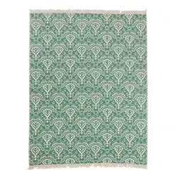 Done.® Teppich Nizza - Baumwolle / Polyester - Grün - 160 x 250 cm