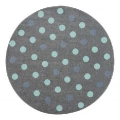 Happy Rugs Kinderteppich Bubbles II - Polypropylen - Blau - Durchmesser: 133 cm