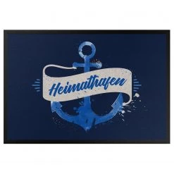 Bilderwelten Fußmatte Heimathafen - Mischgewebe - Blau - 70 x 50 cm