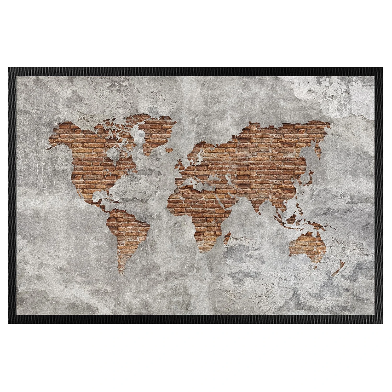 Bilderwelten Fußmatte Shabby Beton Backstein - Mischgewebe - Mehrfarbig - 85 x 60 cm 1 Bilderwelten Fußmatte Shabby Beton Backstein - Mischgewebe - Mehrfarbig - 85 x 60 cm