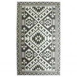 Top Square In-/Outdoorteppich Coolant - Kunstfaser - Elfenbein / Grau - 160 x 230 cm