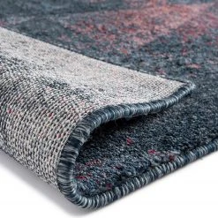 Top Square Kurzflorteppich Twig - Kunstfaser - Blau -Teppiche populaire boutique 1000272918 210707 10184200415 DETAILS P000000001000272918