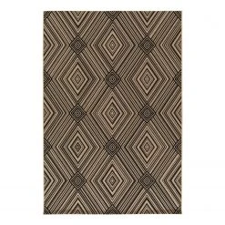 Top Square In-/Outdoorteppich Statesville - Kunstfaser - Beige / Schwarz