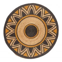 Top Square Kurzflorteppich Arena IV - Jute / Polyester - Gelb