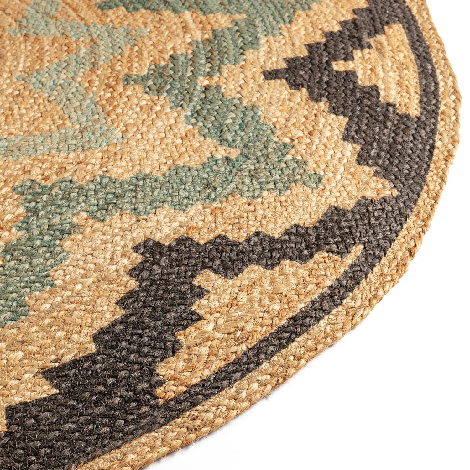 Top Square Kurzflorteppich Arena I - Jute / Polyester - Schwarz / Hellblau 3 Top Square Kurzflorteppich Arena I - Jute / Polyester - Schwarz / Hellblau – Bild 3