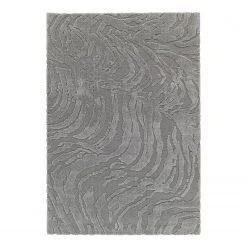 Top Square Kurzflorteppich Bellvik - Kunstfaser - Grau - 160 x 230 cm