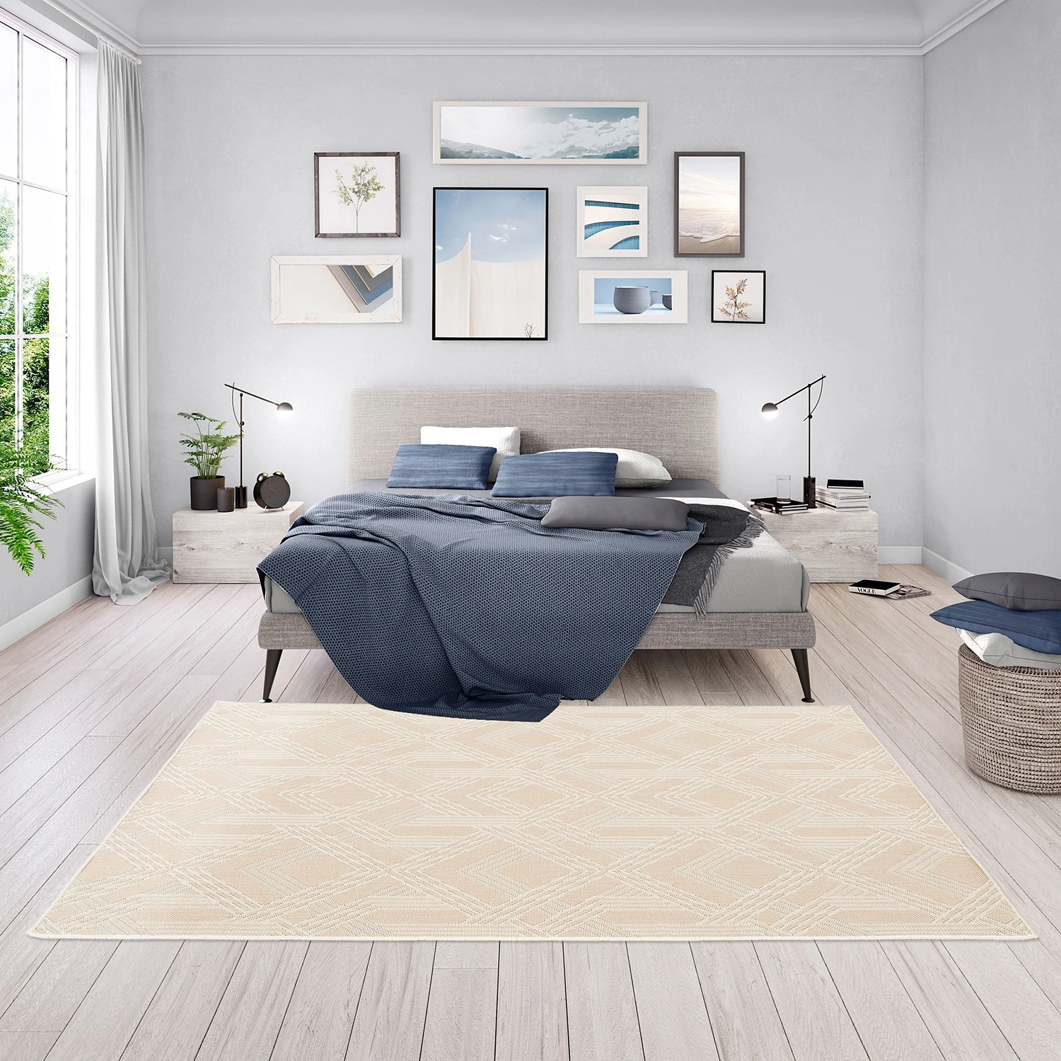 Top Square In-/Outdoorteppich Rebel I - Kunstfaser - Grau - 120 x 170 cm 2 Top Square In-/Outdoorteppich Rebel I - Kunstfaser - Grau - 120 x 170 cm – Bild 2