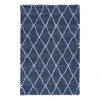 Top Square Kurzflorteppich Temara Shag II - Polypropylene / Jute - Marineblau - 150 x 245 cm