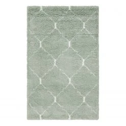 Top Square Kurzflorteppich Temara Shag IV - Polypropylene / Jute - Hellgrün - 150 x 245 cm