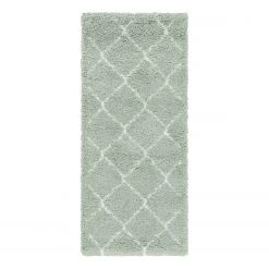 Top Square Läufer Temara Shag V - Polypropylene / Jute - Hellgrün - 80 x 185 cm