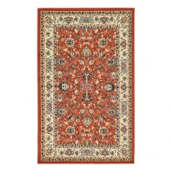 Top Square Kurzflorteppich Zarin Hill II - Polyester / Jute - Terracotta - 155 x 245 cm