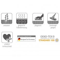 Astra Kurzflorteppich Julia VII - Viskose / Polyester - Grau / Gold - 80 x 150 cm -Teppiche populaire boutique 1000285694 210818 08354800394 ICON DETAILS P000000001000285694 icon seal