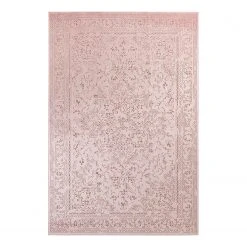 ELLE DECORATION Kurzflorteppich Machasi - Viskose / Acryl Chenille - Rosa - 95 x 140 cm