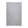 THEKO die markenteppiche Wollteppich Happy Cotton - Baumwolle - Grau - 120 x 180 cm