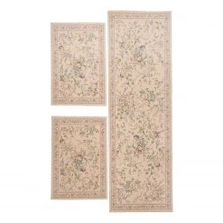 THEKO die markenteppiche Bettumrandung Flomi Sagrini (3-teilig) - Mischgewebe - Beige