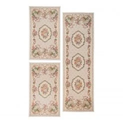 THEKO die markenteppiche Bettumrandung Flomi Florence (3-teilig) - Mischgewebe - Beige