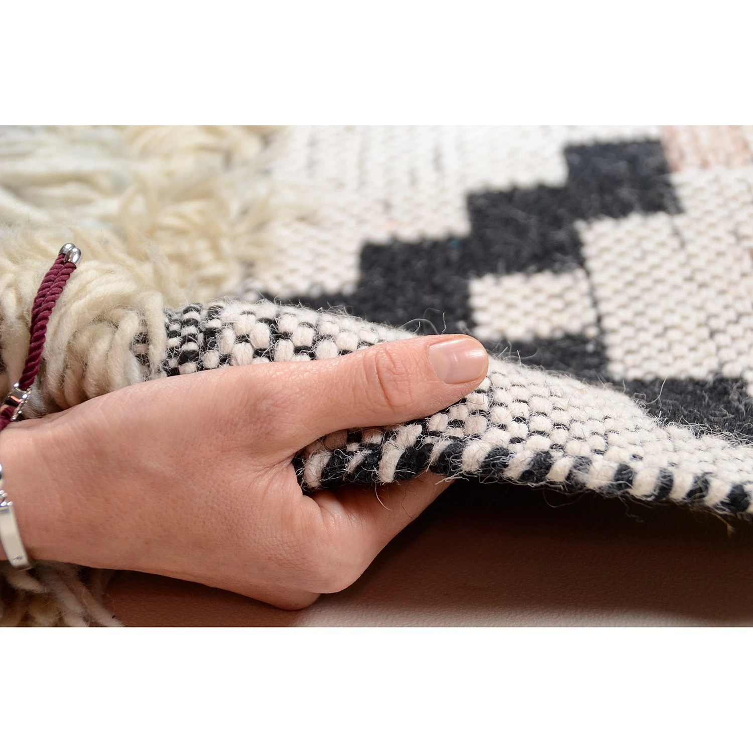 THEKO die markenteppiche Wollteppich Nomadic 133960 - Schurwolle / Baumwollstoff - Mehrfarbig - 190 x 290 cm 3 THEKO die markenteppiche Wollteppich Nomadic 133960 - Schurwolle / Baumwollstoff - Mehrfarbig - 190 x 290 cm – Bild 3