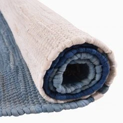 THEKO die markenteppiche Wollteppich Happy Design - Baumwolle - Blau - 160 x 230 cm -Teppiche populaire boutique 1000302084 211117 17215600602 DETAILS P000000001000302084