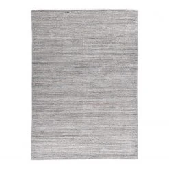 THEKO die markenteppiche Wollteppich Sandiego - Schurwolle / Viskose - Grau - 190 x 290 cm