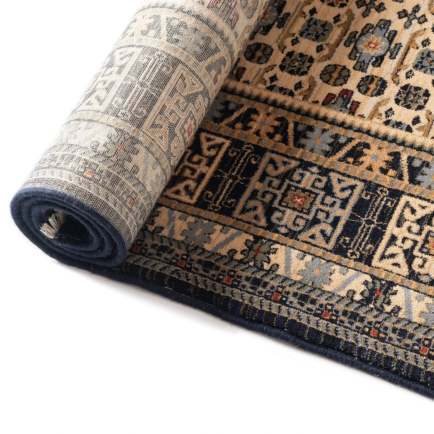 THEKO die markenteppiche Wollteppich Saharna 6428 - Schurwolle - Blau - 120 x 145 cm 4 THEKO die markenteppiche Wollteppich Saharna 6428 - Schurwolle - Blau - 120 x 145 cm – Bild 4