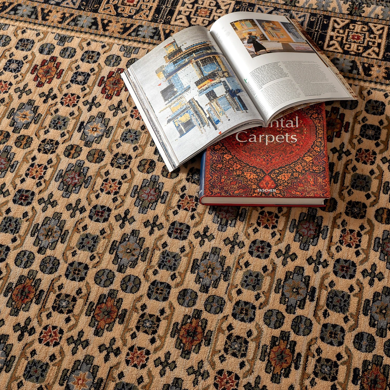 THEKO die markenteppiche Wollteppich Saharna 6428 - Schurwolle - Blau - 120 x 145 cm 6 THEKO die markenteppiche Wollteppich Saharna 6428 - Schurwolle - Blau - 120 x 145 cm – Bild 6