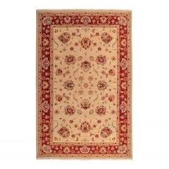 THEKO die markenteppiche Wollteppich Saharna 2444 - Schurwolle - Rot - 80 x 145 cm