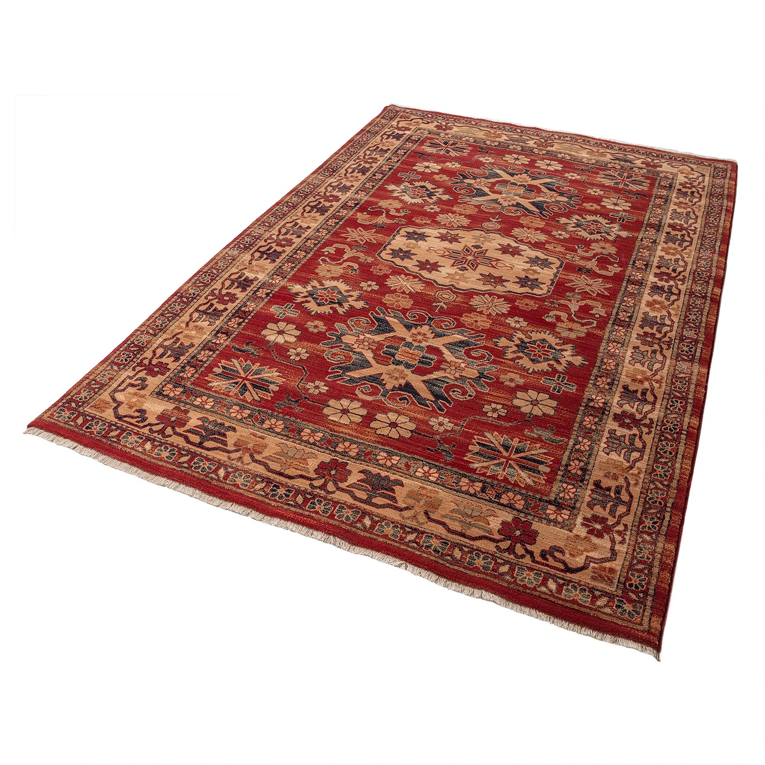 THEKO die markenteppiche Wollteppich Saharna 2856 - Schurwolle - Rot - 120 x 145 cm 2 THEKO die markenteppiche Wollteppich Saharna 2856 - Schurwolle - Rot - 120 x 145 cm – Bild 2