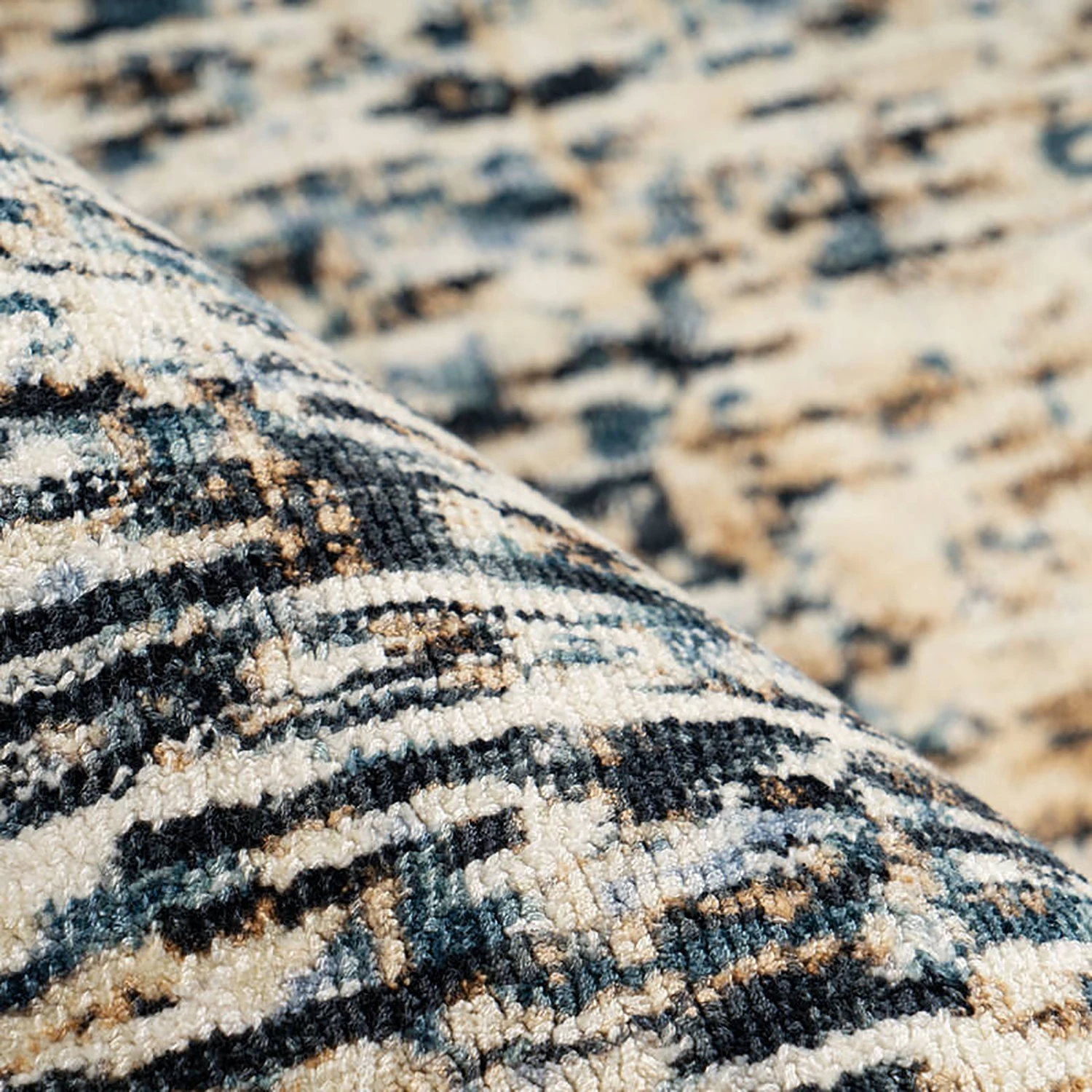 Kayoom Kurzflorteppich Puerto 125 - Viskose - Blau / Beige - 200 x 290 cm 3 Kayoom Kurzflorteppich Puerto 125 - Viskose - Blau / Beige - 200 x 290 cm – Bild 3