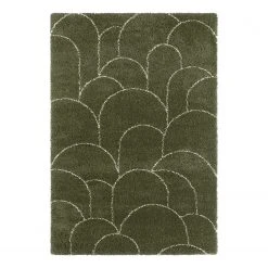 Mint Rugs Hochflorteppich Thane - Polypropylen - Grün / Beige - 160 x 230 cm