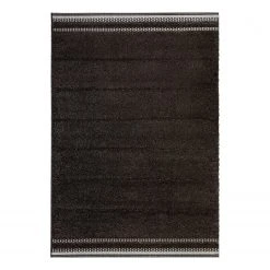 Mint Rugs Hochflorteppich Aine - Polypropylen - Dunkelgrau - 80 x 150 cm