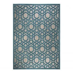 Flair Rugs Kurzflorteppich Oro II - Polypropylene - Blau - 160 x 230 cm